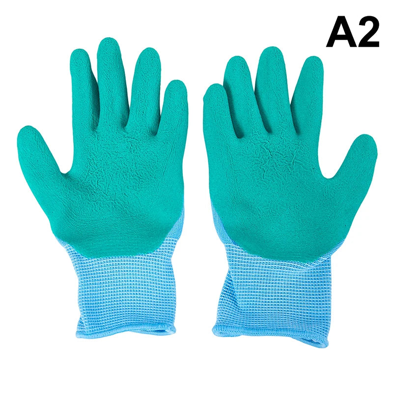1Pair Breathable Children Gardening Gloves Durable Waterproof Anti Qme A2