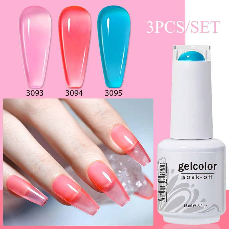 Arte Clavo Gel Nail Polish Art UV LED Manicure Long Lasting Soak Off Qme 3B-ZH27