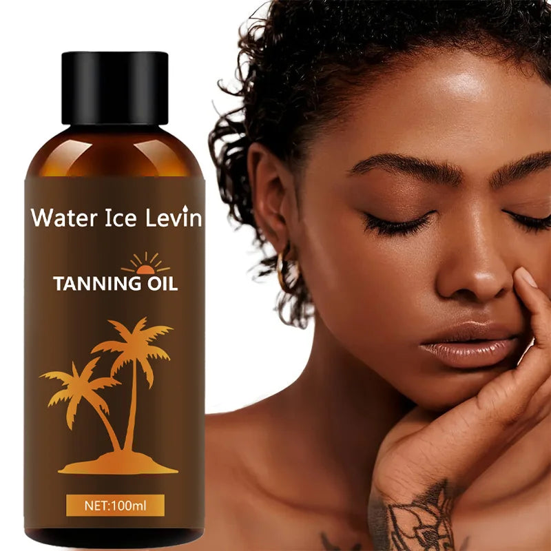 Hydrating Tanning Oil with Hyaluronic Acid & Collagen for Smooth, Elastic Skin, Non-Greasy, For Daily Use All Skin Types. Qme