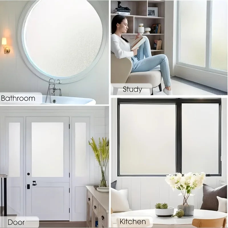 Frosted Glass Decorative Electrostatic Adsorption Sun-protective Qme