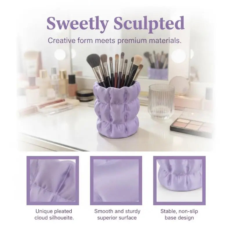 Makeup Brush Storage Holder Premium Elegant Large Capacity Cosmetic Qme