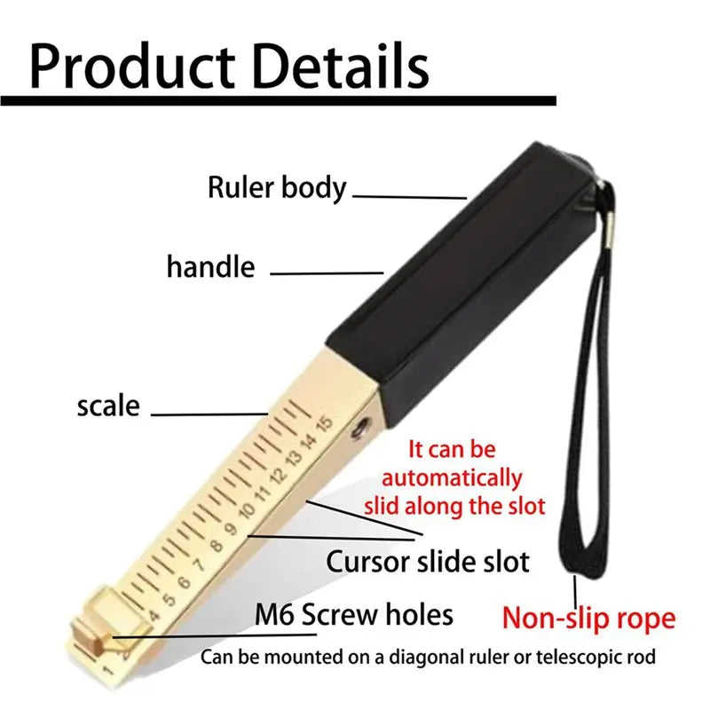 A02F-3X Door-Gap Measuring Tool, 1-15Mm Fire Door-Gap Gauge Checker, Feeler Gauges For Engineering Inspection Measurement Qme