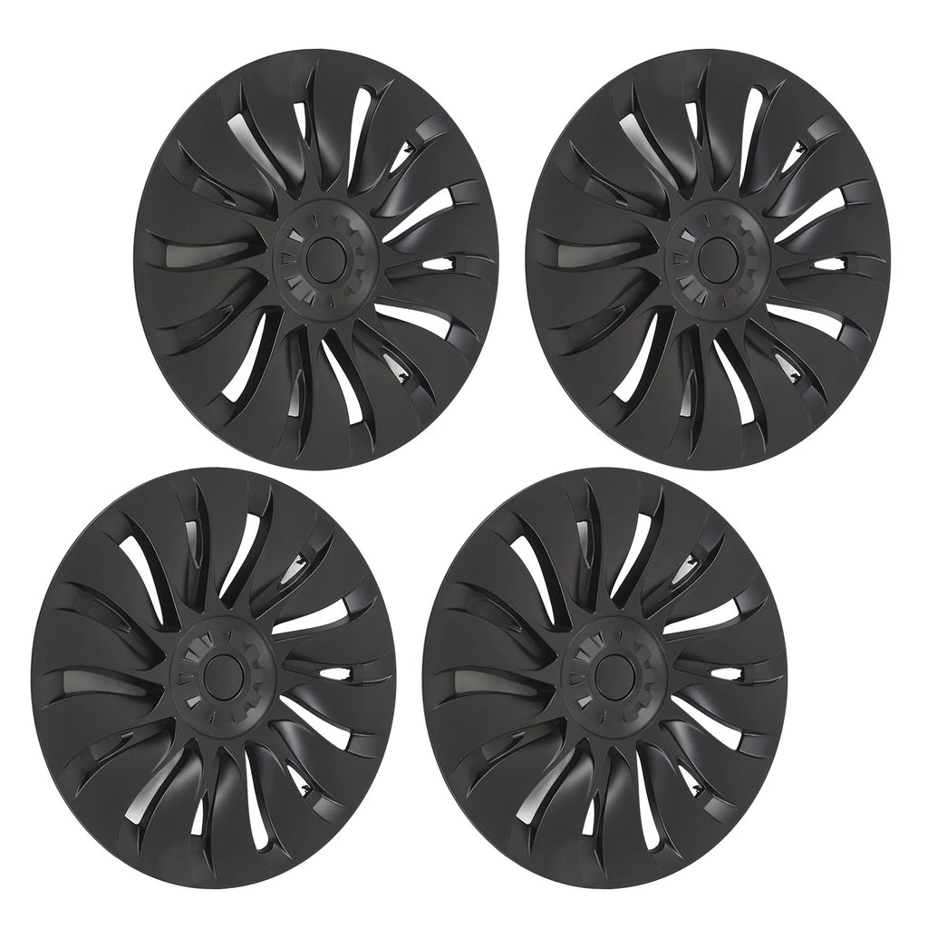 4Pcs Matte Black Symmetrical Wheel Hub 19 Inch Replacement Enhance Vehicle Appearance for Tesla Model Y 2020 to 2023 Qme