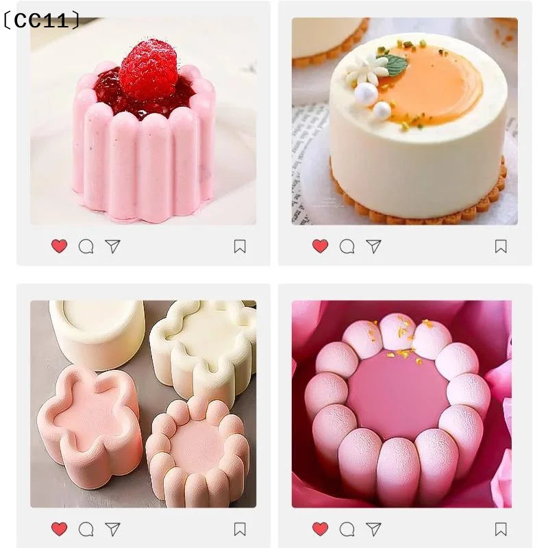Round Silicone Cake Mold Cylinder Shape Flexible Reusable Baking Tray Qme