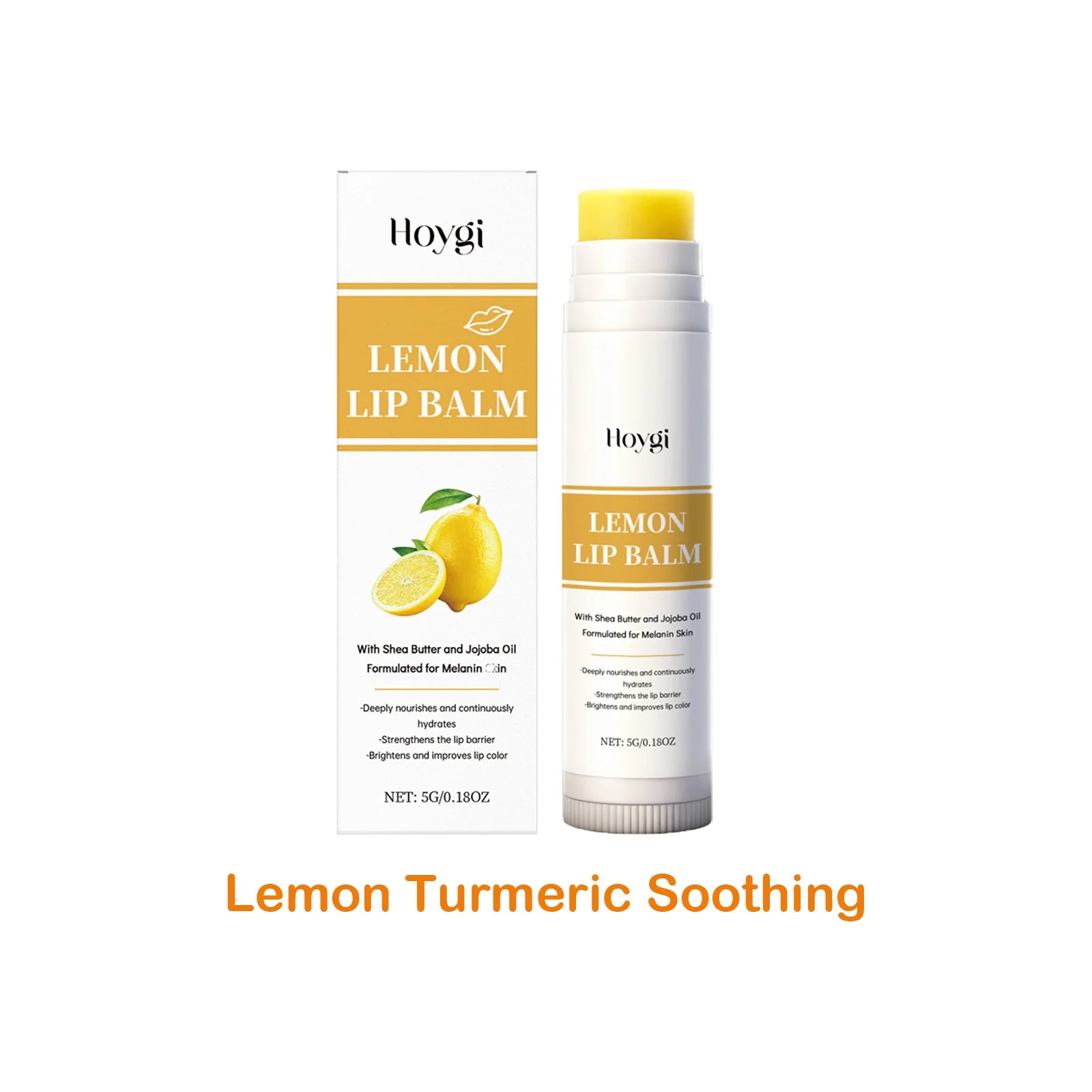 Lip Balm Care Series Lasting Moisturizing Nourishing Lip Care Lemon Turmeric Soothing Tallow Hydrating Balm for Dry Chapped Lips Qme Lemon