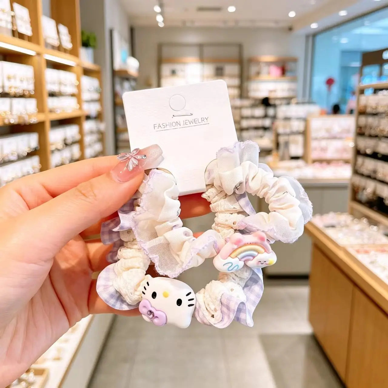 Hello Kitty Kuromi Hair Accessories, Melody School Hair Ties—Excellent Elasticity, Gentle on Hair Qme 10