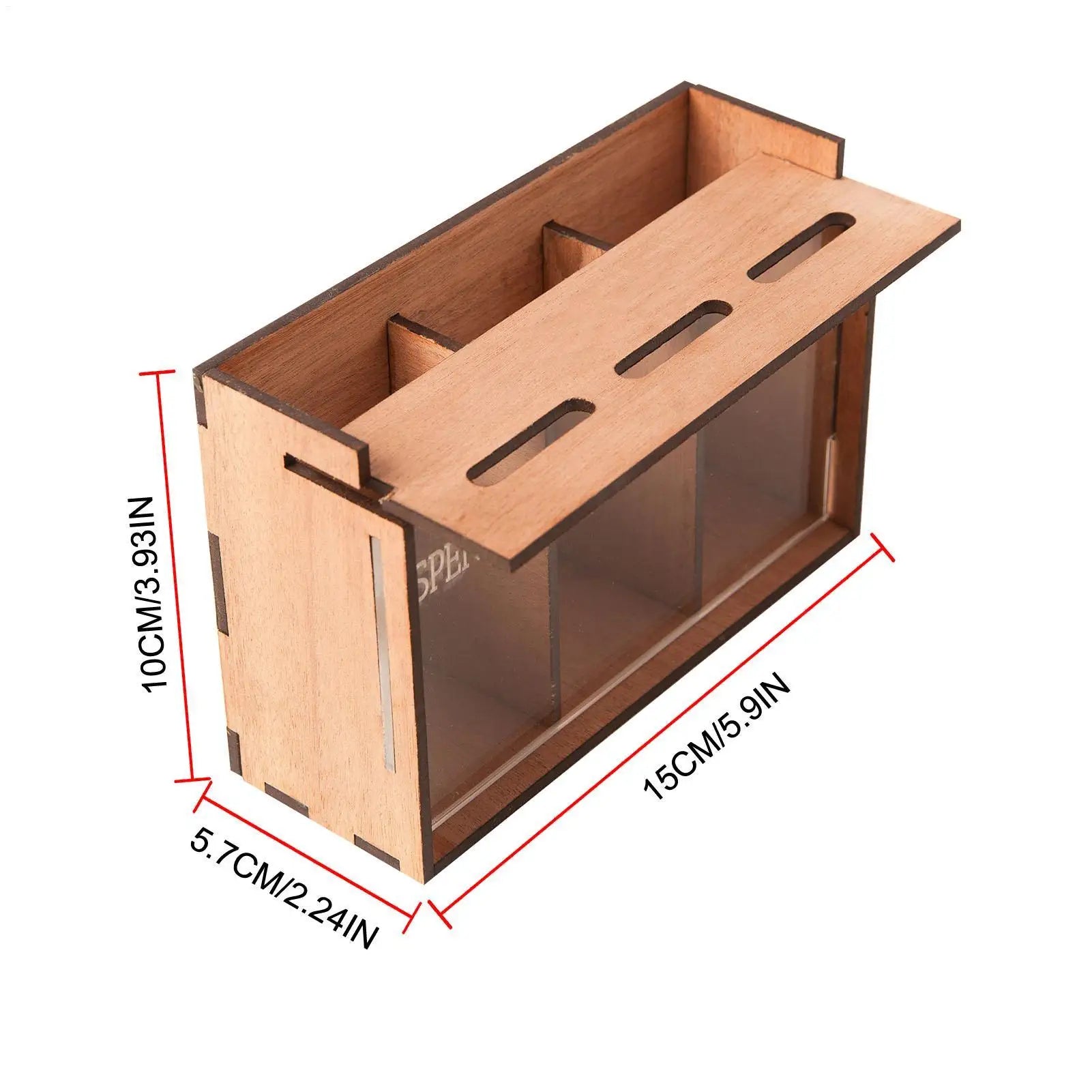 Money Bank for Adults 3 Compartments Wooden Removable Coin Saving Organizer Money Storage Organizer for Home Decoration Coin Qme