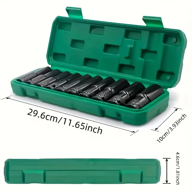 Drive sleeve assembly , compatible with pneumatic tools, suitable for truck maintenance and car hub nut removal kits Qme