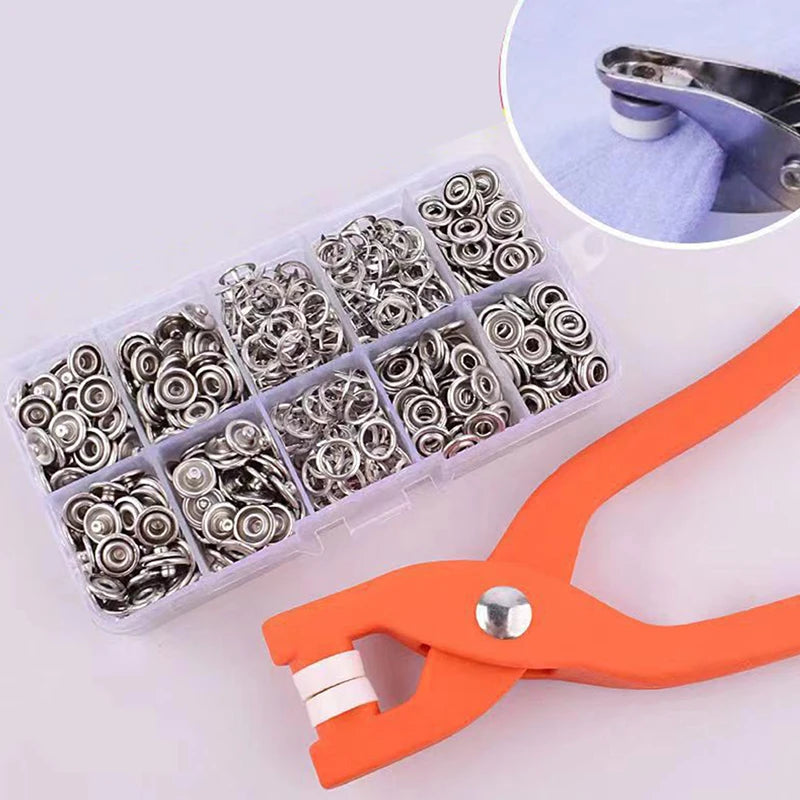 50 Plier Tool Metal Sewing Buttons Five-claw Buckle Snap Clothes Qme