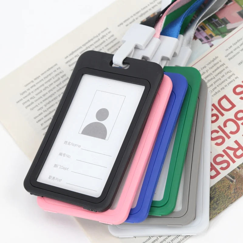 Unisex Work ID Card Holder Lanyard Badge Holders Identification Qme