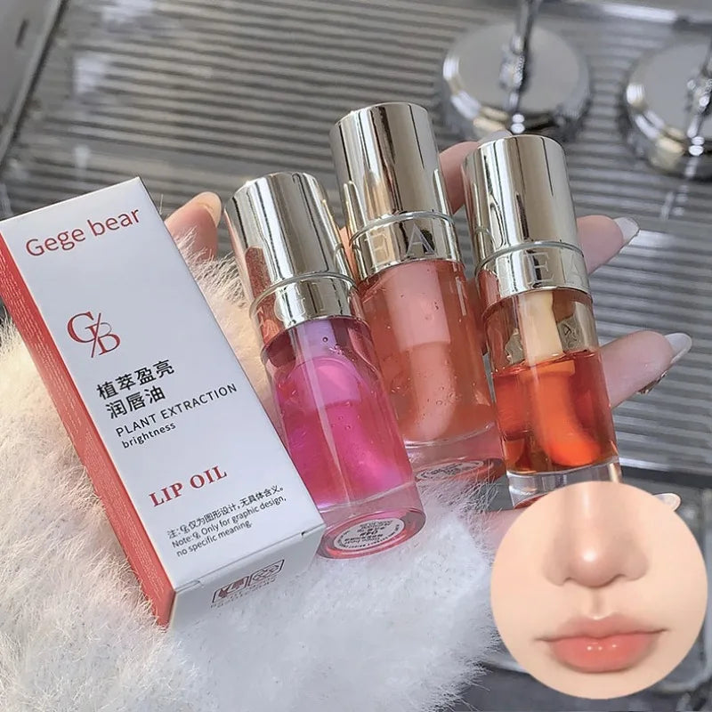 Strawberry Jelly Lip Oil Glossy Tint Glaze Lipstick Moisturize Liquid Fruit Jam Lip Beauty Treatment Transparent Hydrating Balm Qme