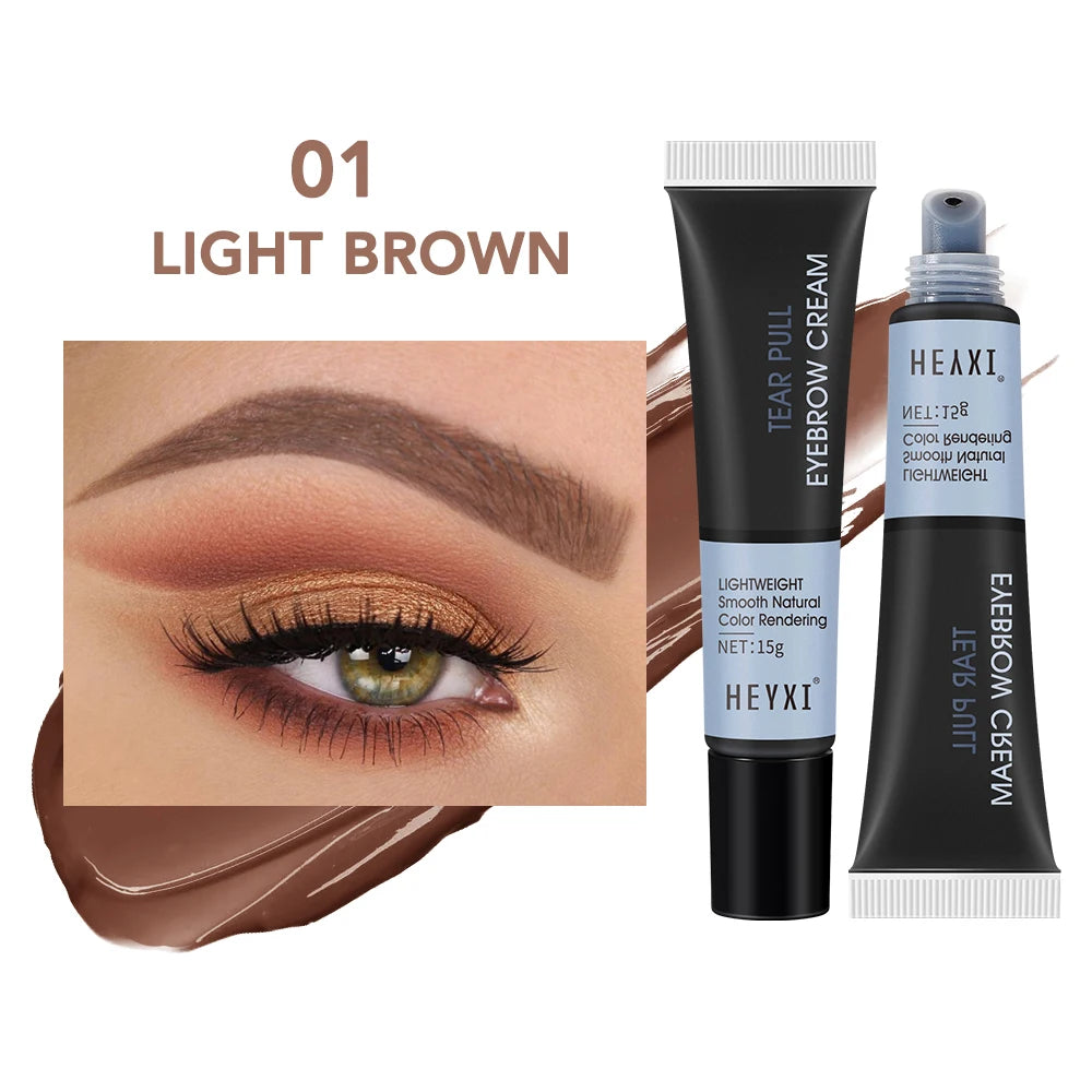 Waterproof Tear Off Dye Eyebrow Cream Long-lasting Fixing Available Qme 01 LIGHT BROWN