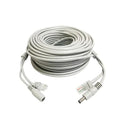 PoE + DC Power Extension Cable 10M Cat5e CCA for IP Camera CCTV NVR System Outdoor Power Supply Cord Wire Plug Qme 10M