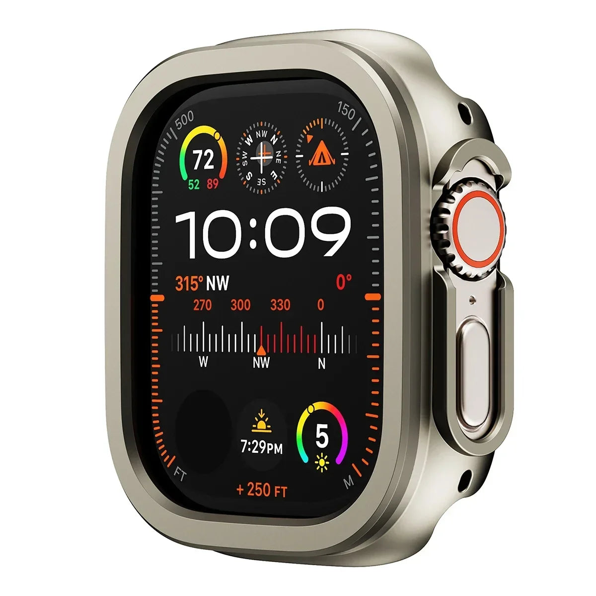 Aluminum Alloy metal +TPU Case For Apple Watch Ultra 49 45 41mm Bumper Frame Housing Protector for iWatch Series SE 9 8 Ultra 7 Qme Titanium 45mm Series 9 8 7