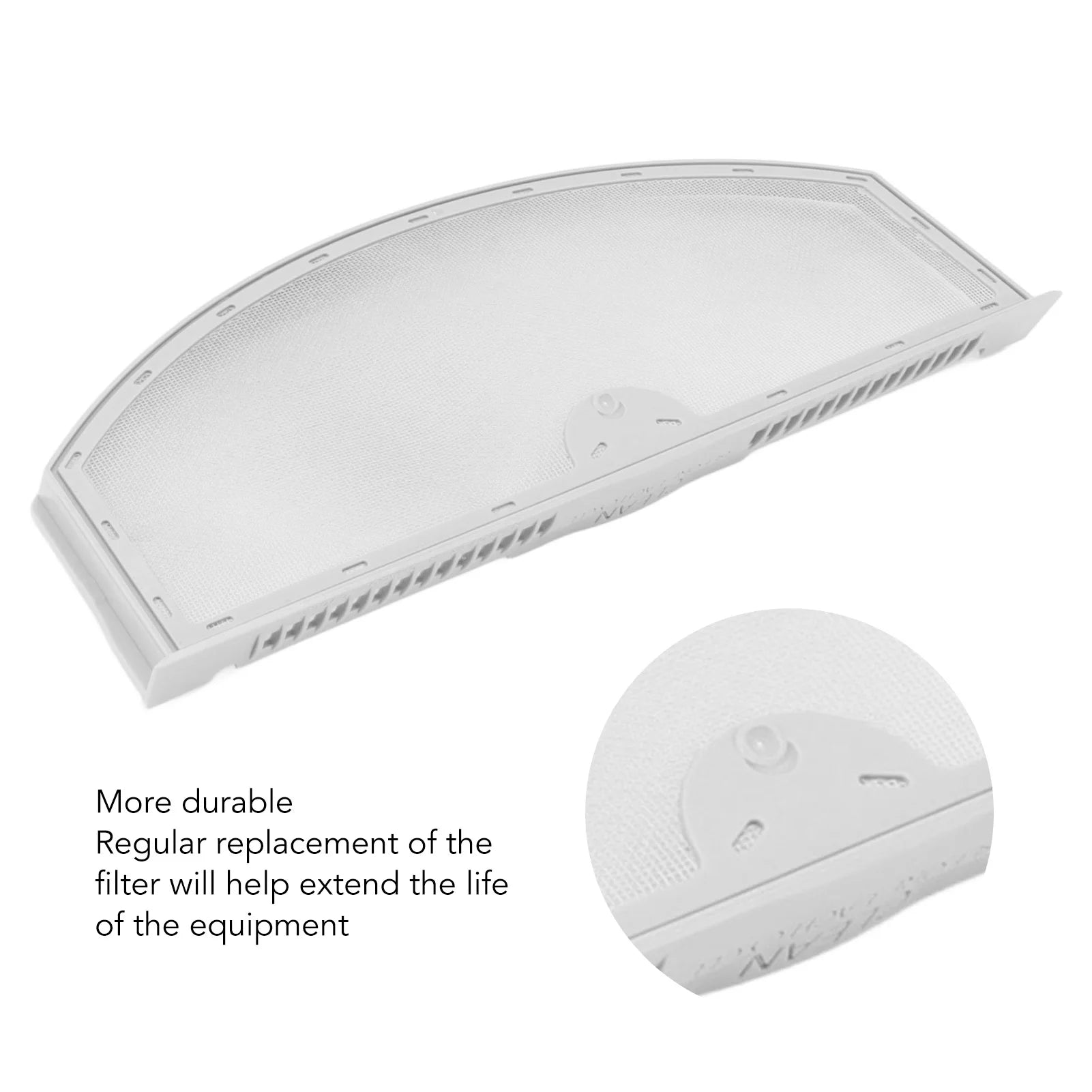 WE03X23881 Dryer Lint Filter ABS Frame Stainless Steel Screen Easy To Install Reusable Dryer Lint Filter for Washing Machine Qme