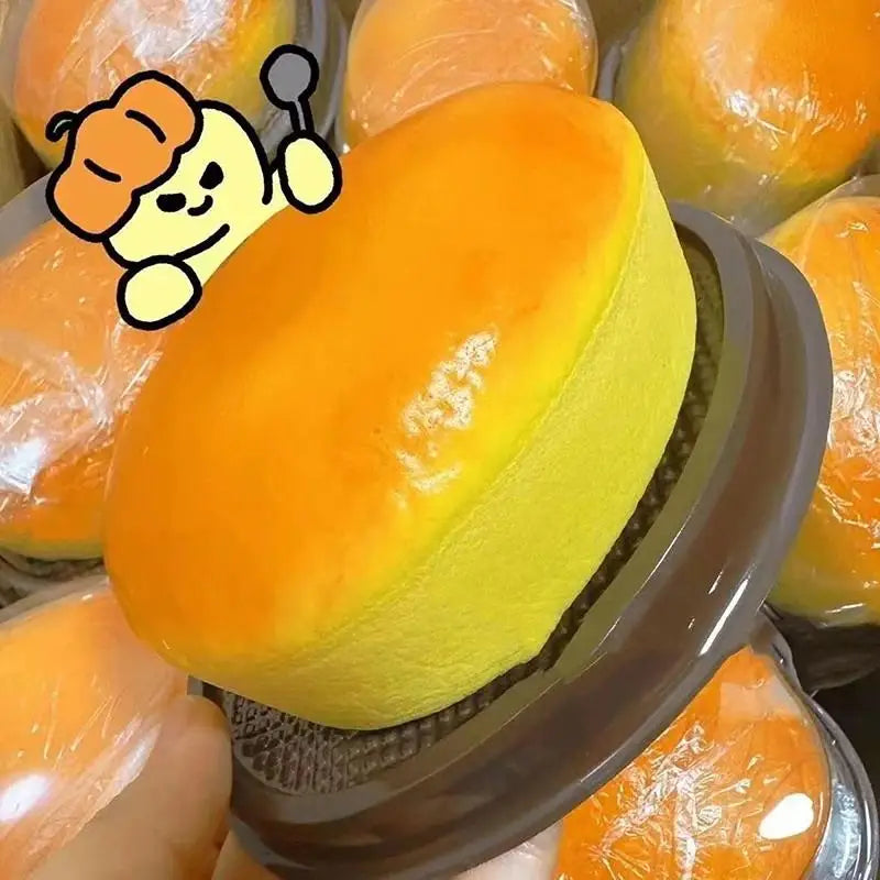 Simulated Cheesecake Soft Squeeze Fidget Toy Slow Rising Elastic Qme