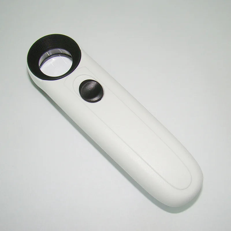 40x LED Light Magnifying Glass Loupe Handheld Microscope Magnifier Qme