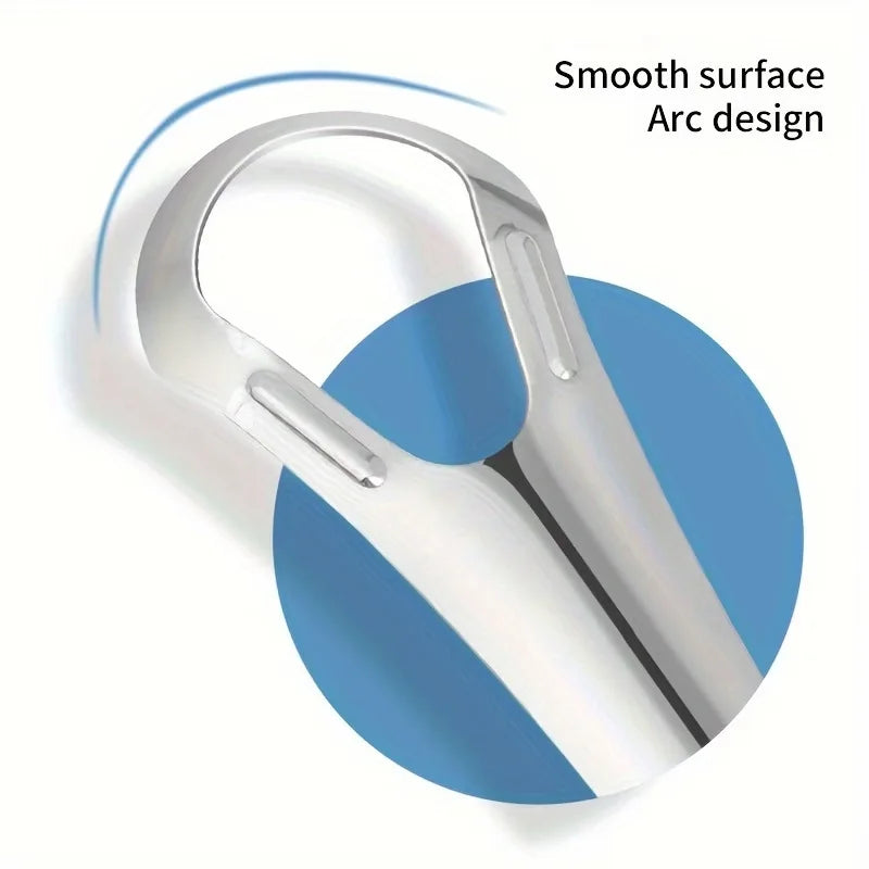 1 Reusable Stainless Steel Useful Tongue Scraper Cleaner Fresh Breath Qme