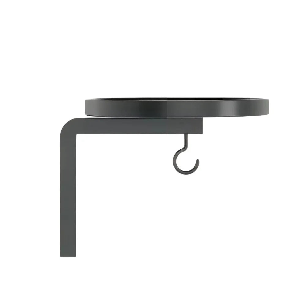 3-in-1 Wall Mounted Metal Bird Feeder Bath Plant Hook Rustic Garden Qme