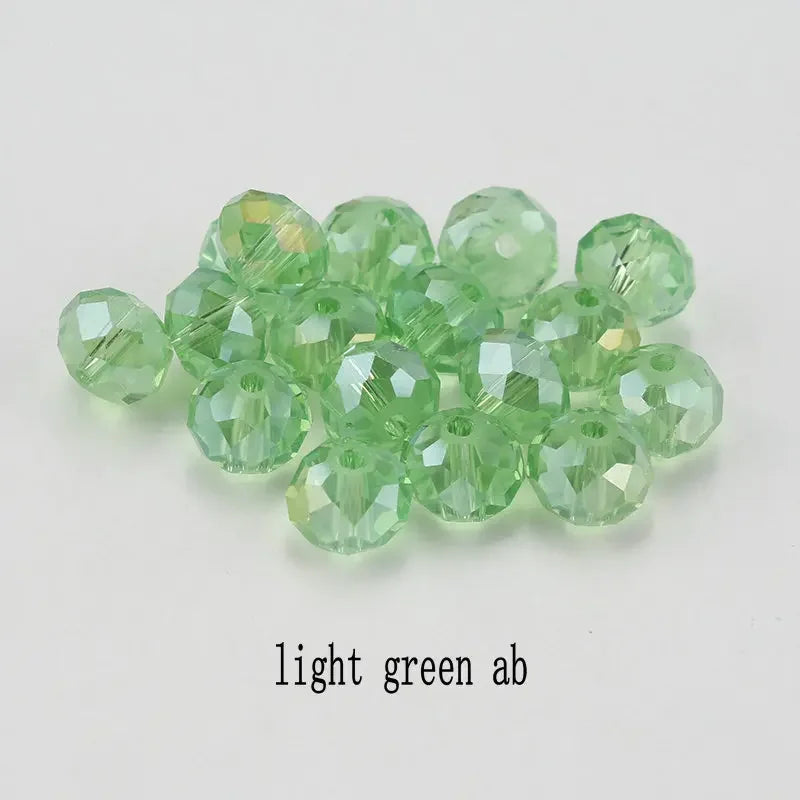 4mm glass beads plated Color faceted round crystal beads Jewelry beads for bracelet necklace Jewelry making DIY 150pcs Qme light green ab 4mm-150pcs