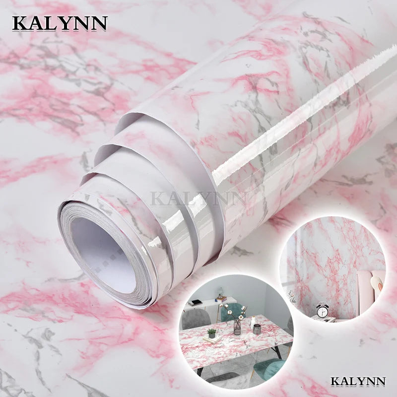 Width Vinyl Wall Stickers Waterproof Marble Self Adhesive Wallpaper Qme Red Marble 500cmx55cm
