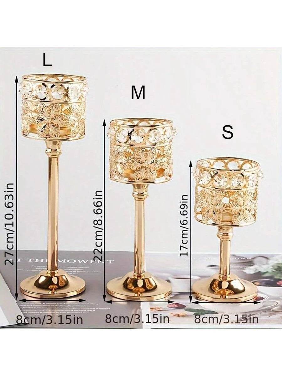 Crystal Candle Holder 3 Sizes Wedding Table Center Tea Lamp Qme S