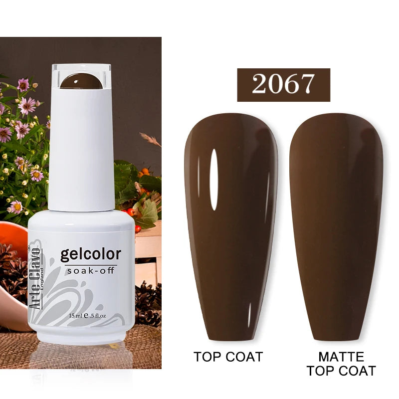 Arte Clavo Autumn Nail Gel Polish Caramel Winter Soak Off UV LED Art