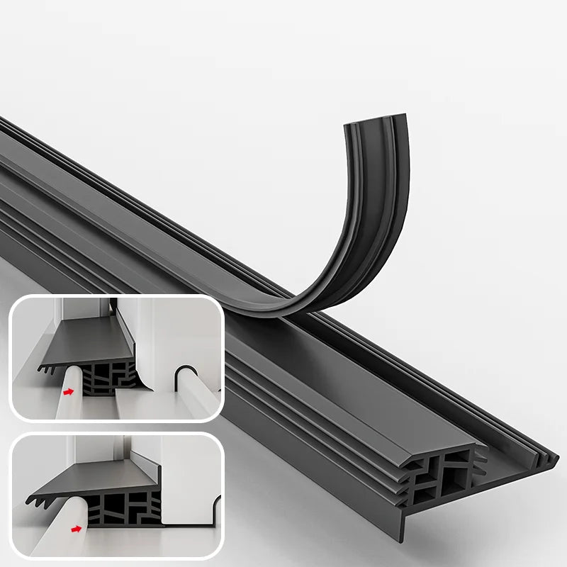 1 1m TPE Waterproof Self Adhesive Strip Window Glass Door Balcony Qme