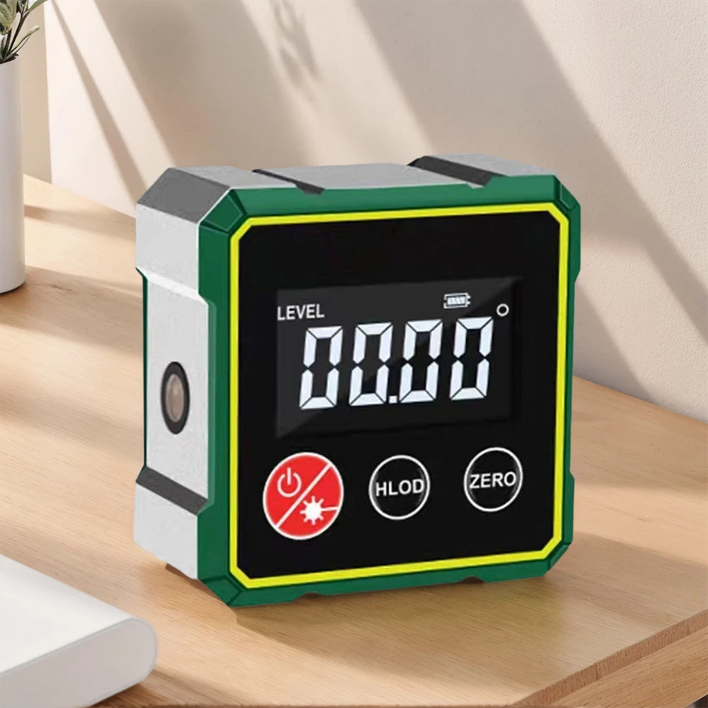 Magnetic LCD Digital Protractor Inclinometer Gauge with Backlight Protractor Inclinometer Bevel Box Level Angle Measurement Tool Qme