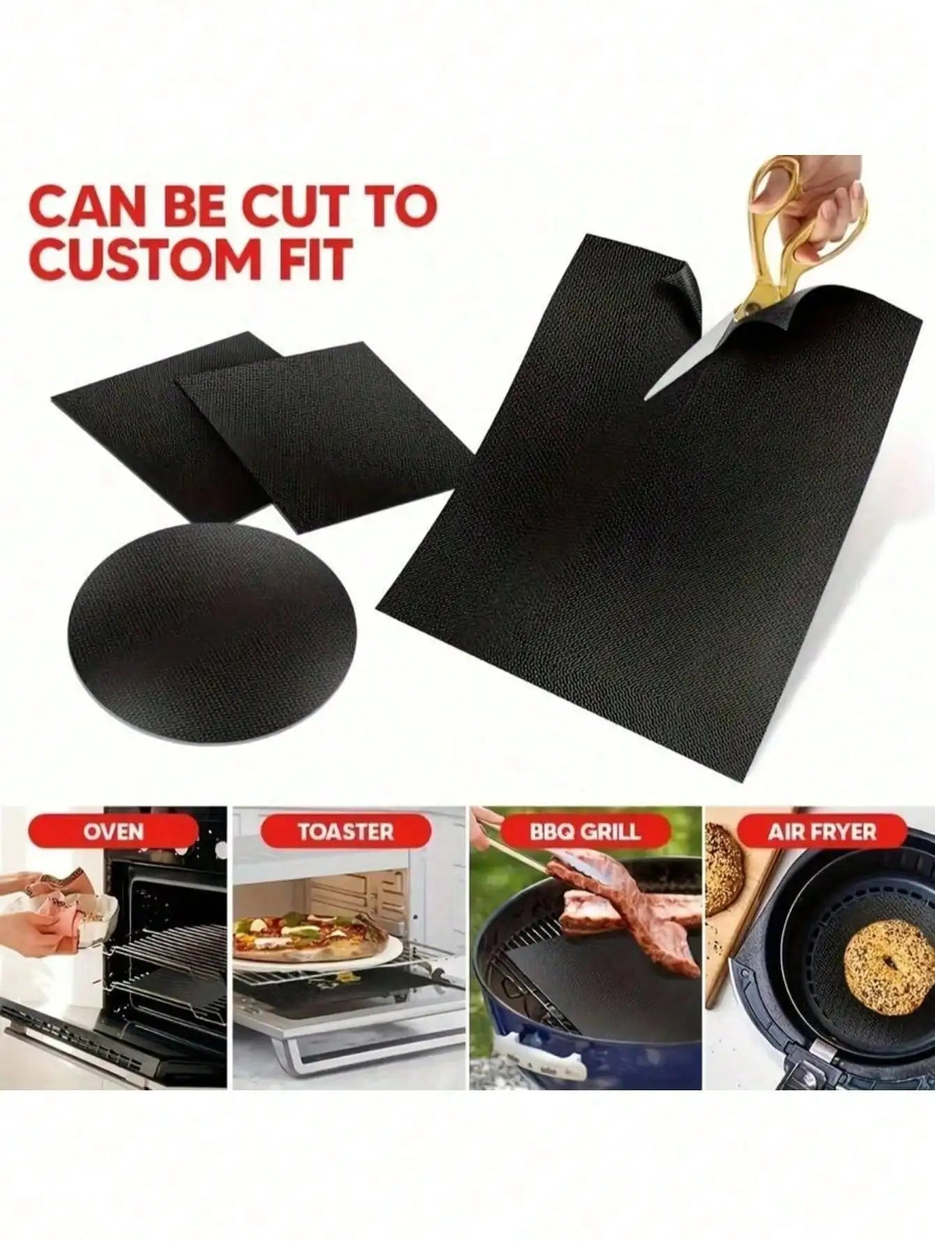 Oven Mat Non Stick Liners Bottom Electric Thick Heavy Duty Qme