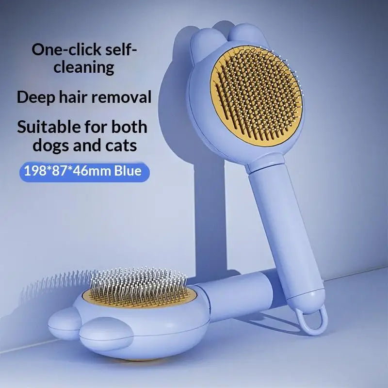 Pet Dog Brush Cat Comb Self Cleaning Pet Hair Remover Brush For Dogs Cats Grooming Tools Pet's Dematting Comb Dogs Accessories Qme A12