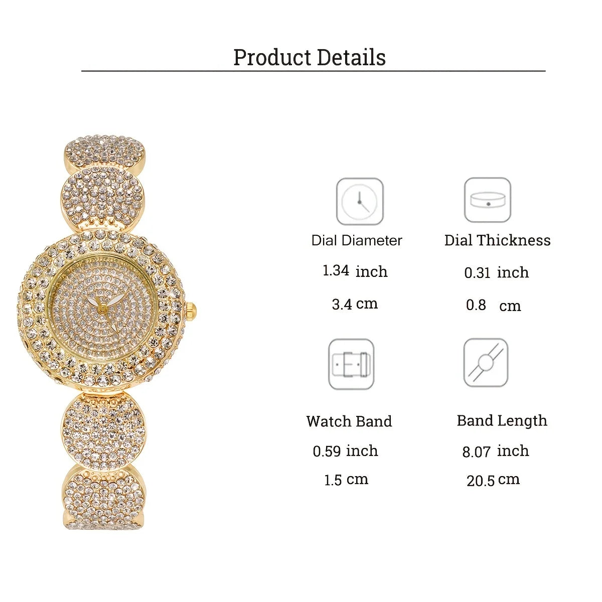 Women's Watch Luxury Rhinestone Quartz Bracelet Watch Sparkling Fashion Analog Party Dress Wrist Watch Qme