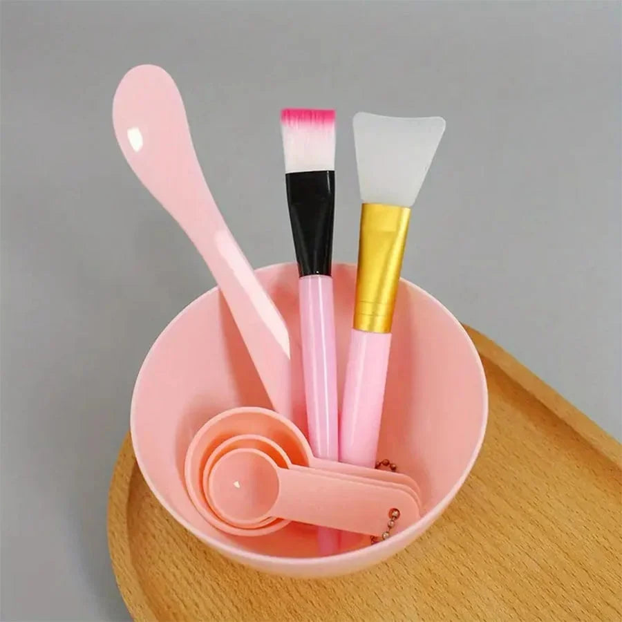 7pcs/Set DIY Face Mask Mixing Tools - Facial Applicator Spatula Mask Bowl Spoons -Applying Masks And Skin Care Products Qme 7PCS
