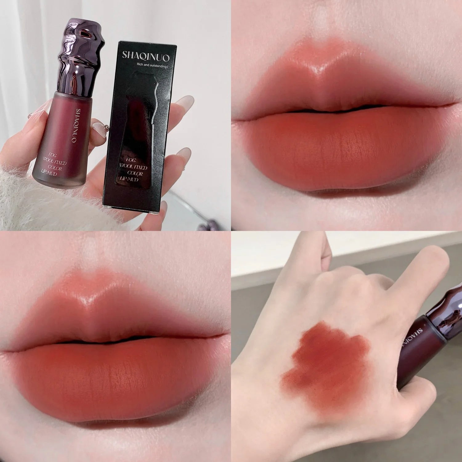 SHAQINUO Matte Velvet Autum&winter Lip Mud Cream Clay Long-lasting Qme S9055-06