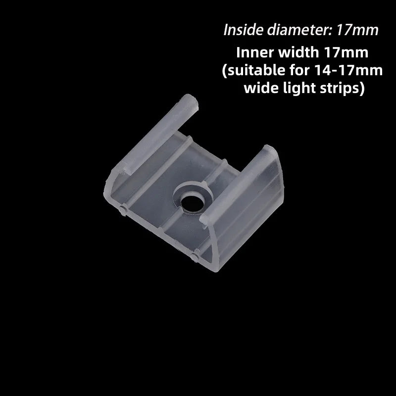 20PCS 10/12/14/17/20mm LED Strip Fix Clips Connector For Fixing 2835 Neon Light 220V COB Plastic Buckle Flexible Accessories. Qme 17MM