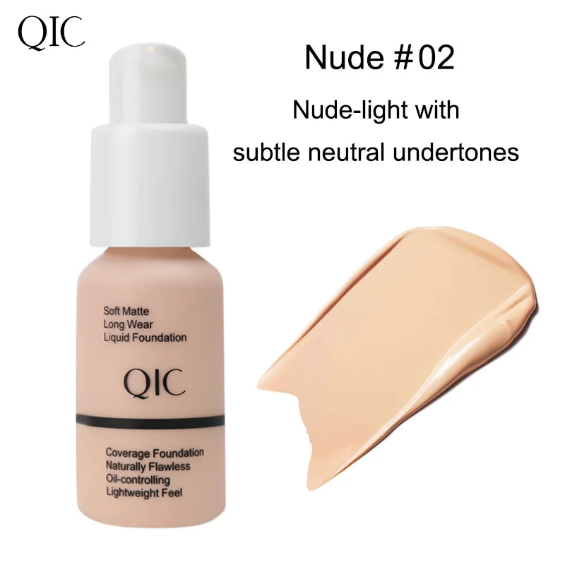 Matte BB Cream, Lightweight Full Coverage Foundation, Long Lasting Moisturizing, Waterproof Sweatproof Oil Control Face Makeup Qme Q515-102