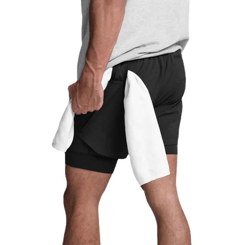 Best-seller Men's 2-in-1 Running Shorts Ultra-breathable Double Layer Qme