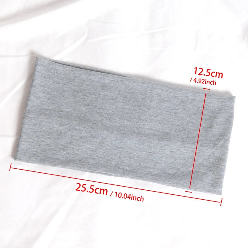 Wide Headband Sports Cycling Wash Face Hairbands Soft Yoga Knitted Qme
