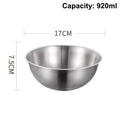 Kitchen Essentials Stainless Steel Bowl Scale Cooking Baking Food Qme 17cm