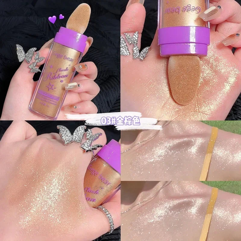 Shimmer Fairy Powder Highlighter Powder White Loose Highlighter Face Body Glitter Wand Makeup Bronzer Illuminator Powder Qme B-03
