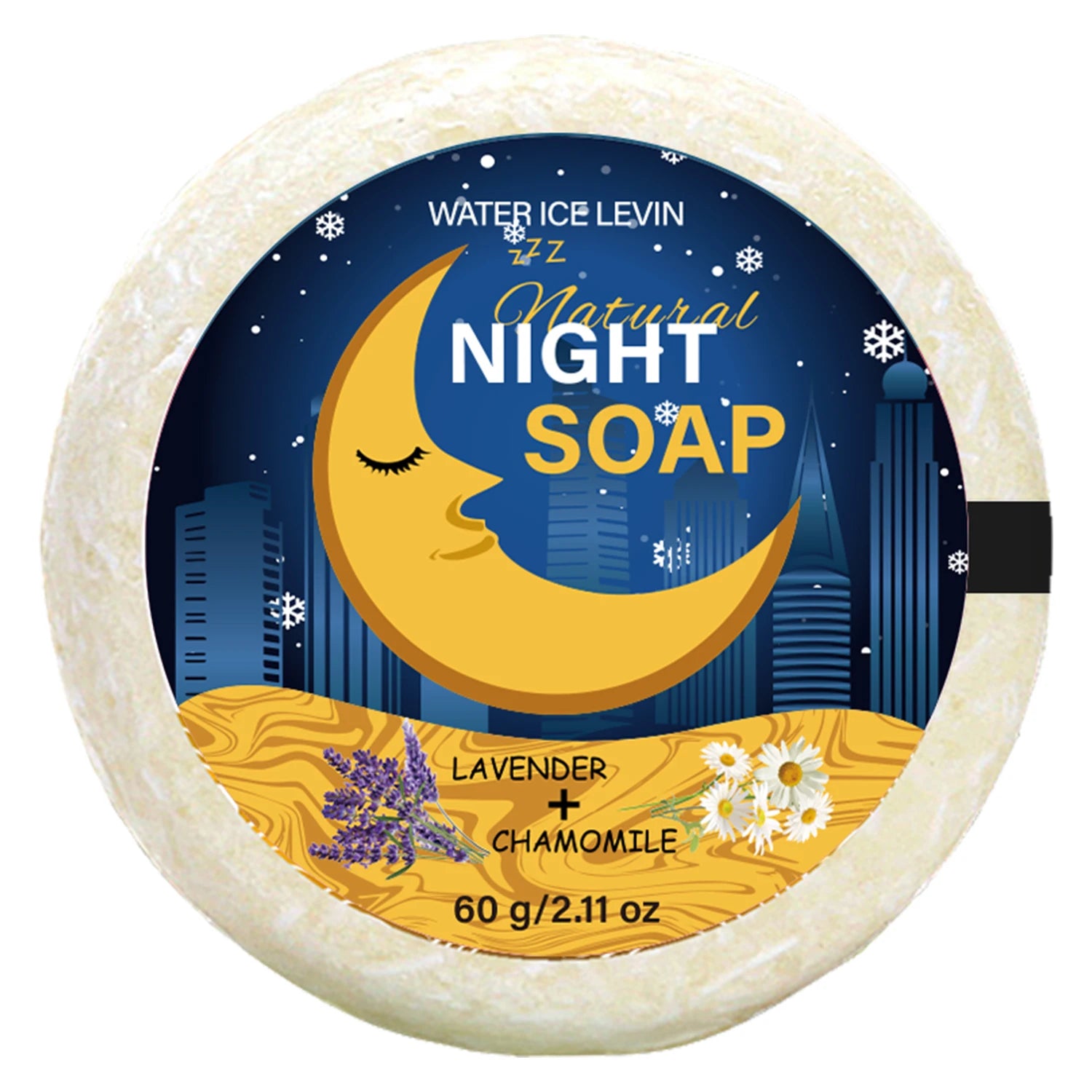 Niacinamide Infused Night Bath Soap, Gentle Clean & Hydrate Skin with Herbal Extracts Qme LEMON 60g