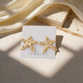 Bohemian Shell Pearl Drop Earrings Gold Plated Ocean Women Beach Qme A7