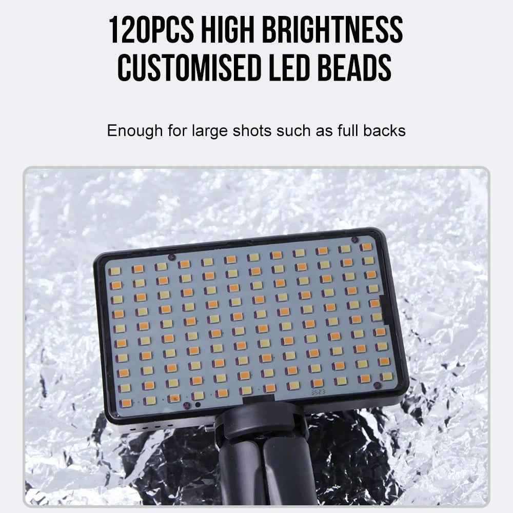 120 LED Reduce Reflected Fill Light Of Tattoos With 52mm Cpl For Cellphone Lens Circular Polarizing Filter Compatible Any Phone Qme