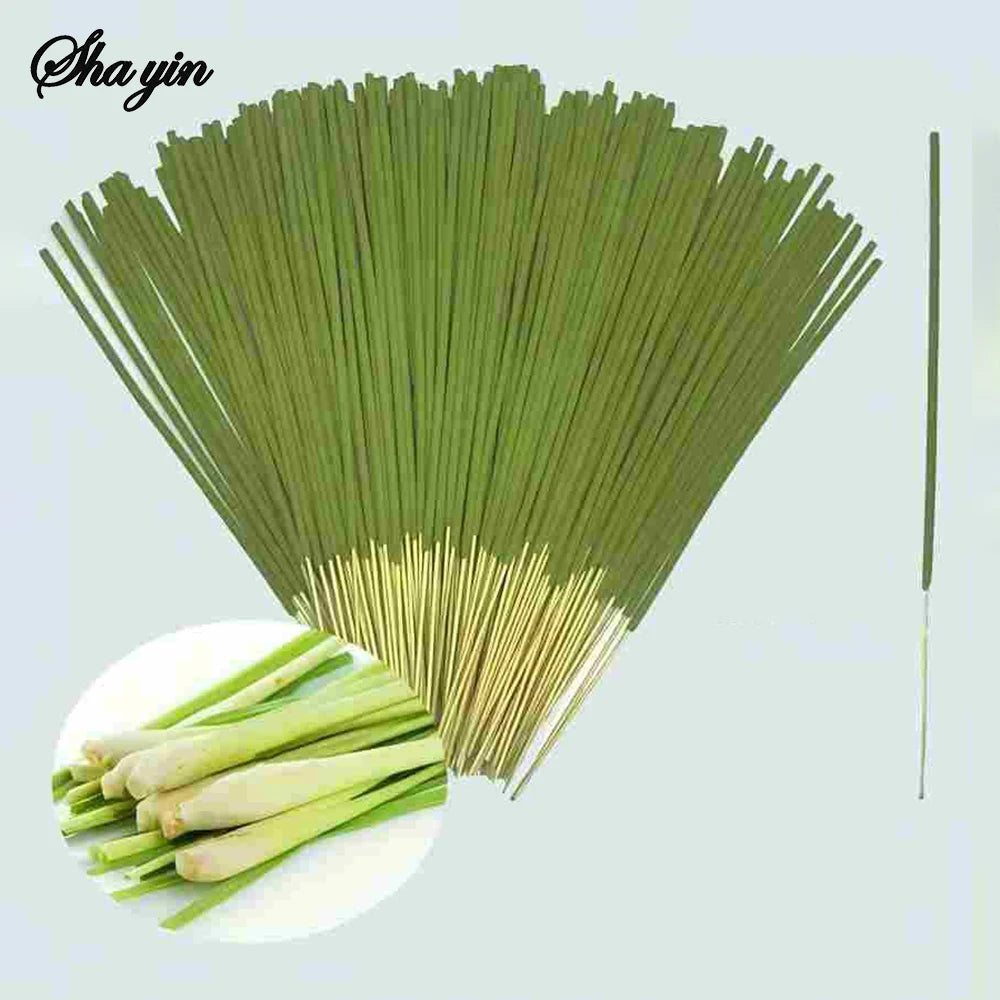 Extended Lemongrass Oil Lemongrass Stick - 45 Minute Burning Time, Artificial Wood Summer Fragrance for Home, Camping, Courtyard Qme