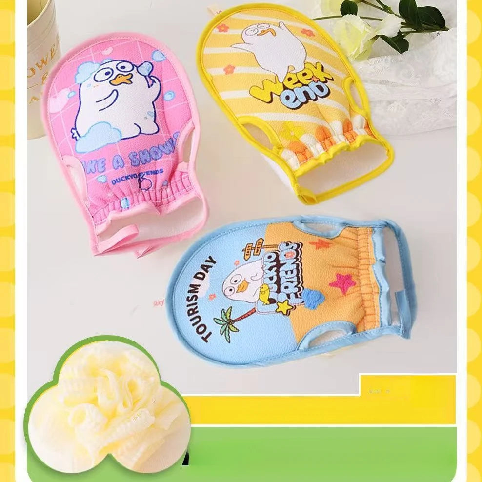 Kuroomi Bath Sponge Home Scrubber Back Strap Gentle Scrubbing Cute Qme 1 Random Style