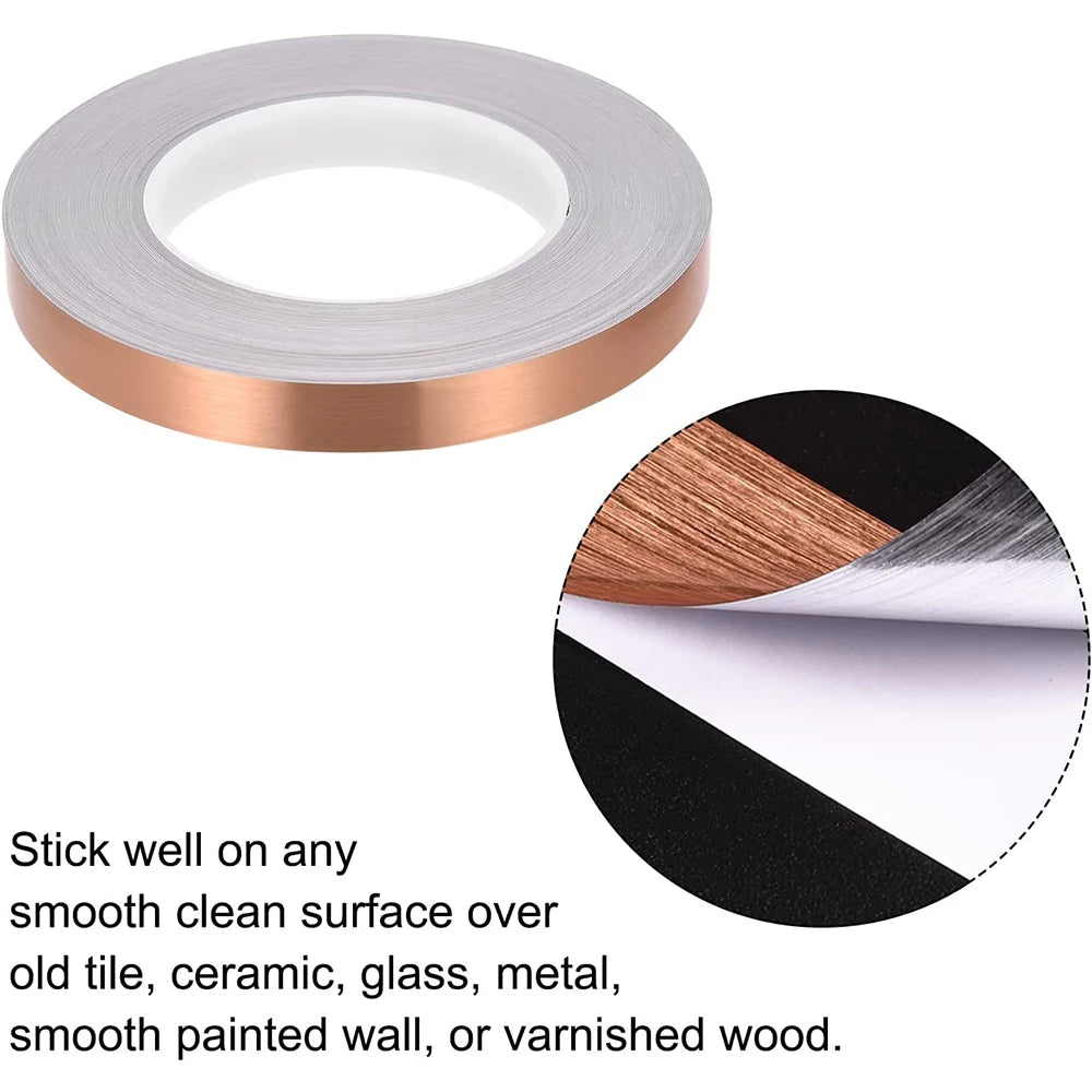 50M Tile Beauty Seam Stickers Tape 0.5/1cm Width Self-Adhesive Floor Waterproof Wall Gap Sealing Foil Decor StripTape for Room Qme