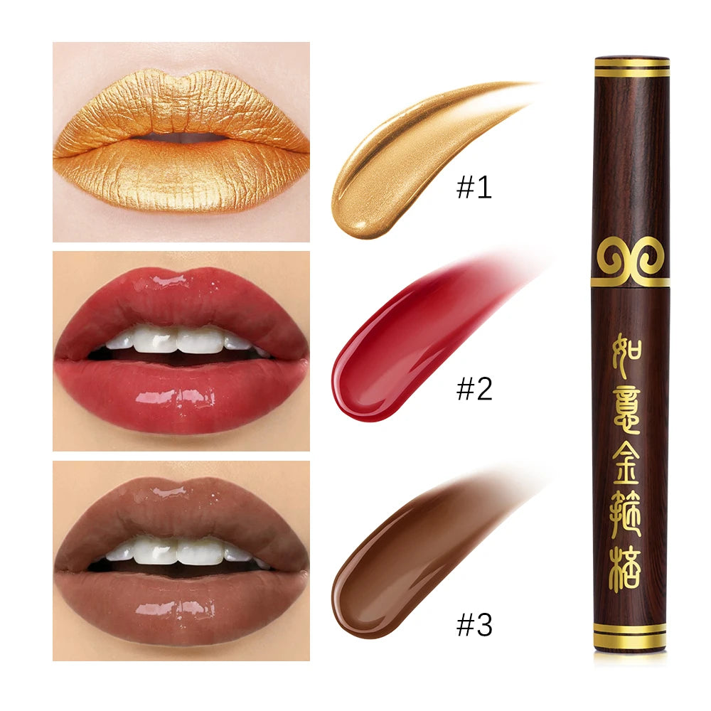 Golden Staff Lip Gloss Glossy Unique Appearance Qme