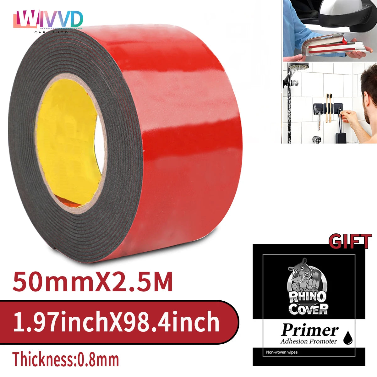 Double Sided Tape Adhesive Tape 2.5m Extra Strong Double Tapes Special Double-Sided Tape For Phone Lcd Car Screen Repair Tape Qme 50mm