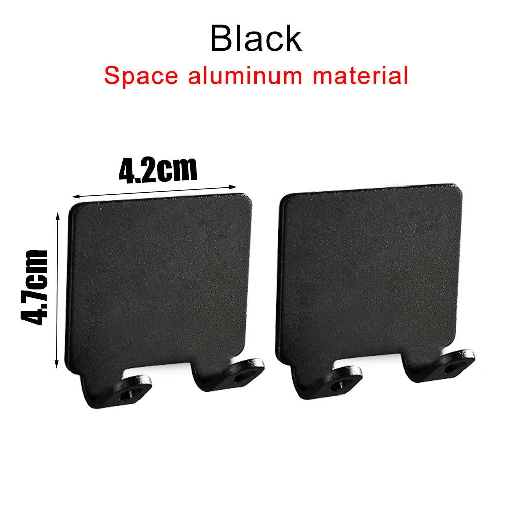 Bathroom Adhesive Wall Hook Hanging Hooks Wall Coat Rack Hanger Stickers Non Punching Shaver Holder Storage Hook Razor Rack Wall Qme Black 2PCS