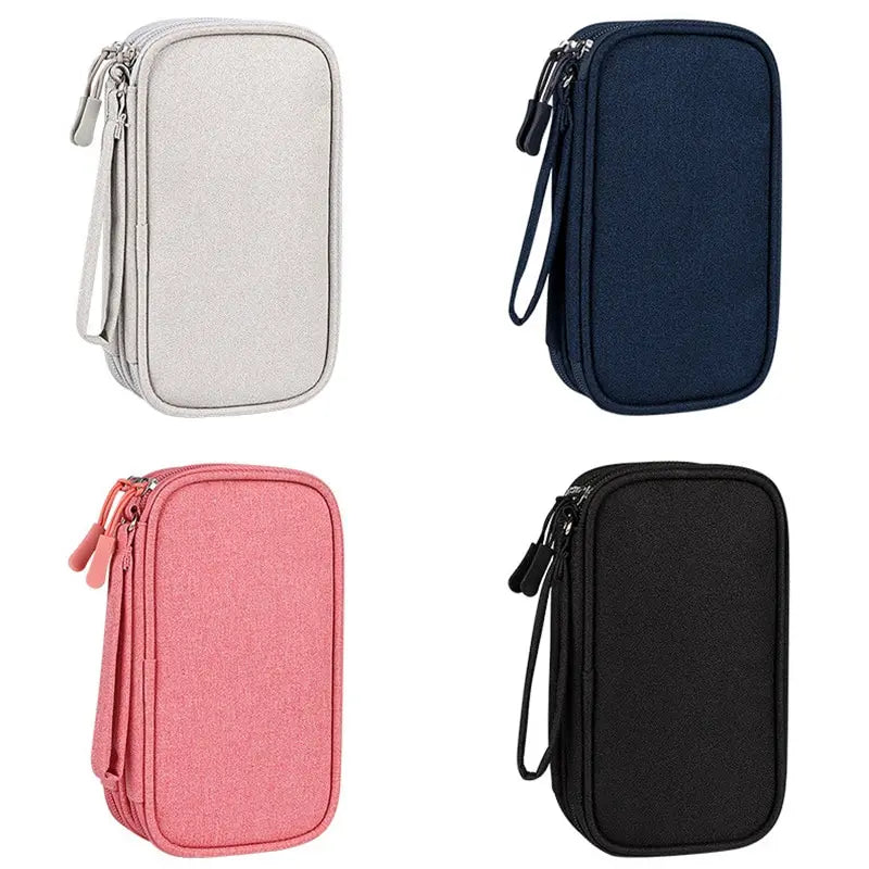 Travel Portable Digital Product Storage Bag USB Data Cable Organizer Headset Cable Bag Charging Treasure Box Bag Qme